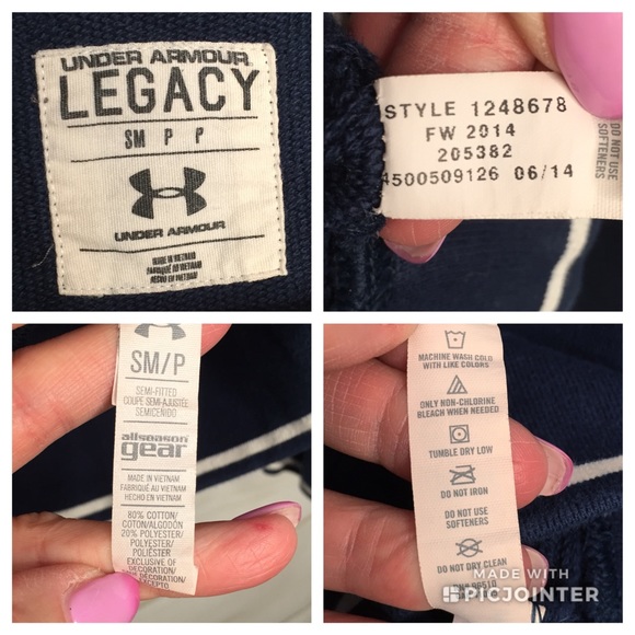 UNDER ARMOUR UA Municipal Stadium Blue Sweatshirt S - Picture 7 of 10